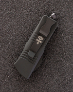 Автоматический складной нож SteelBro Mini Troodon Black Tanto 240-1T (черный-черный) фронталка/выкидуха