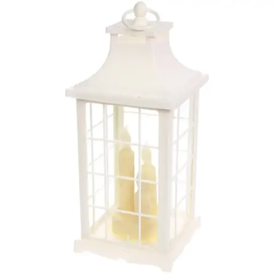 Сувенир с подсветкой «Огонек» 13*13*31 см (работает от 3*ААА), Белый