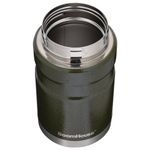 Термос 0,7 л для еды/напитков с широким горлом, BOOMHOUSE (БУМХАУС) RIBBED, нержавеющая сталь SUS304, оливковый, 700321