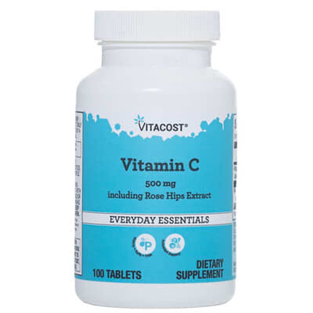 Vitacost, витамин C с экстрактом шиповника, 100 таблеток