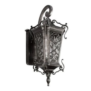 Уличный настенный светильник 1*Е27 100019W BS серебро брашированное Tremezzo Loft It