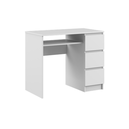 МС Мадера Стол письм. СМП 900 левый 770х900х500 (лдсп белый)