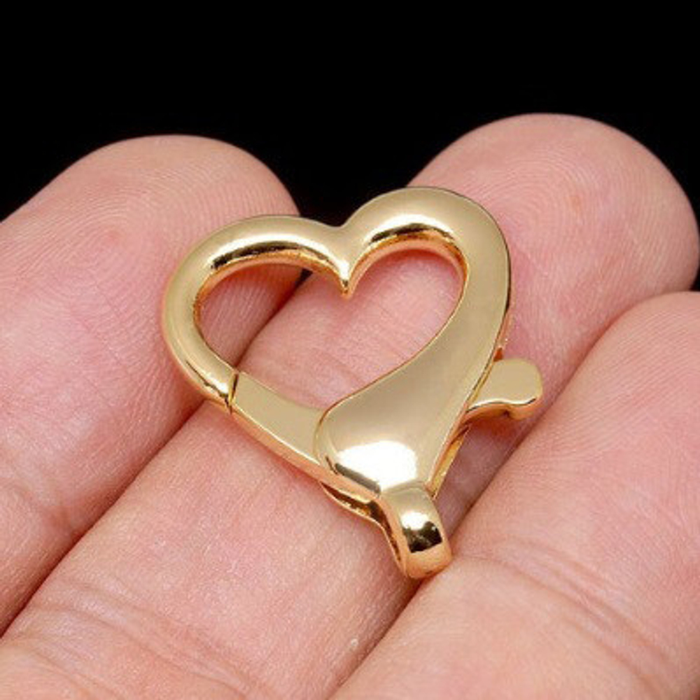 Замок-карабин (Юж. Корея), позолота, размер 25*21 мм, цена за 1 шт