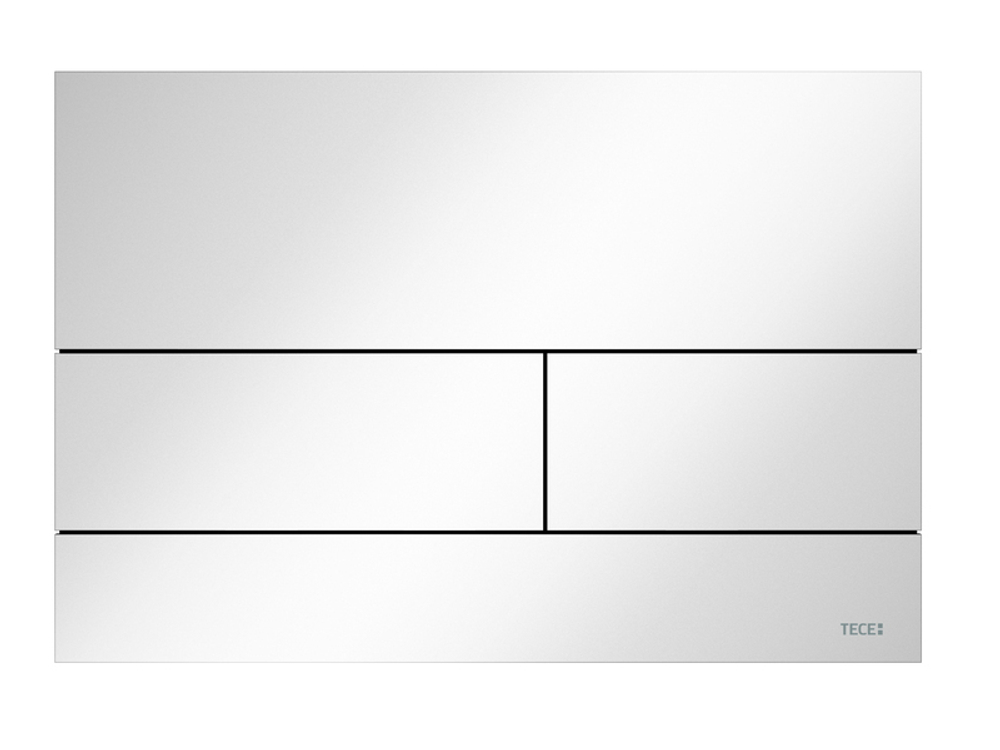 Металлическая панель смыва унитаза TECEsquare II для системы с двойным смывом, цвет белый глянцевый