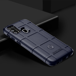 Противоударный чехол синего цвета для Samsung Galaxy M31, серии Armor от Caseport