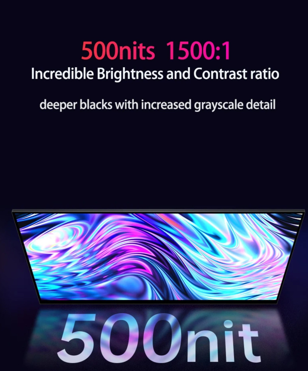 16" Портативный сенсорный монитор VCHANCE 2.5K IPS 2560x1600, 60 Гц