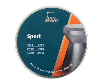 Пуля пневм. 4,5 H&N Sport, 0,53г, 500 шт/бан
