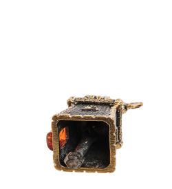 AM-2698 Колокольчик «Крепость с Рыцарем» (латунь, янтарь)