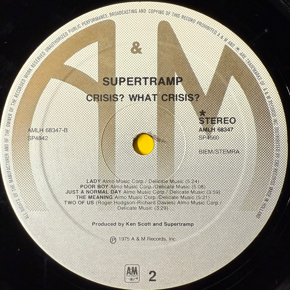 Supertramp - Crisis? What Crisis? (Голландия 1975г.)