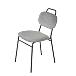 Стул MOLLY разборный черный каркас серое сиденье