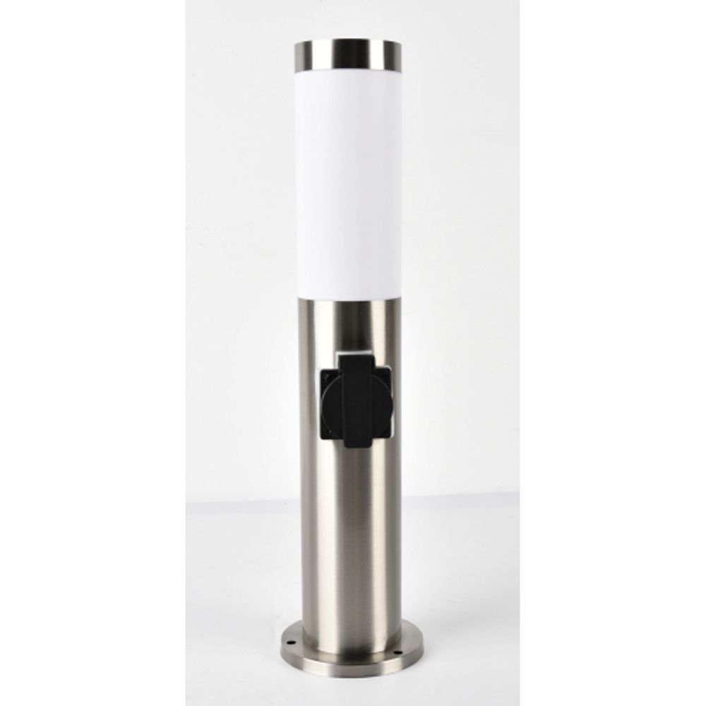 Светильник уличный напольный ЭРА «Беллона» GBF-103-1-SL-0450 230В Е27 IP54 серебро с розеткой | Садово-парковые светильники