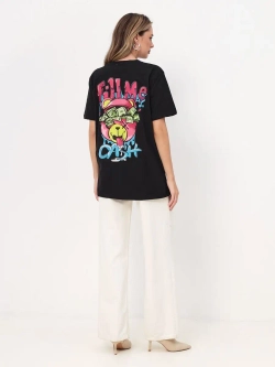 Футболка с принтом на спине мужская женская подростковая