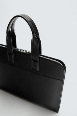 ZARA ОДНОТОННЫЙ ПОРТФЕЛЬ, ЧЕРНЫЙ