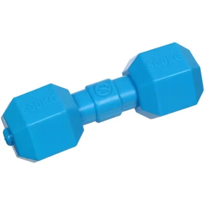 Игрушка для средних и крупных пород собак «Гантель», цвет синий, с пищалкой, 20,3*7,3*6,3см