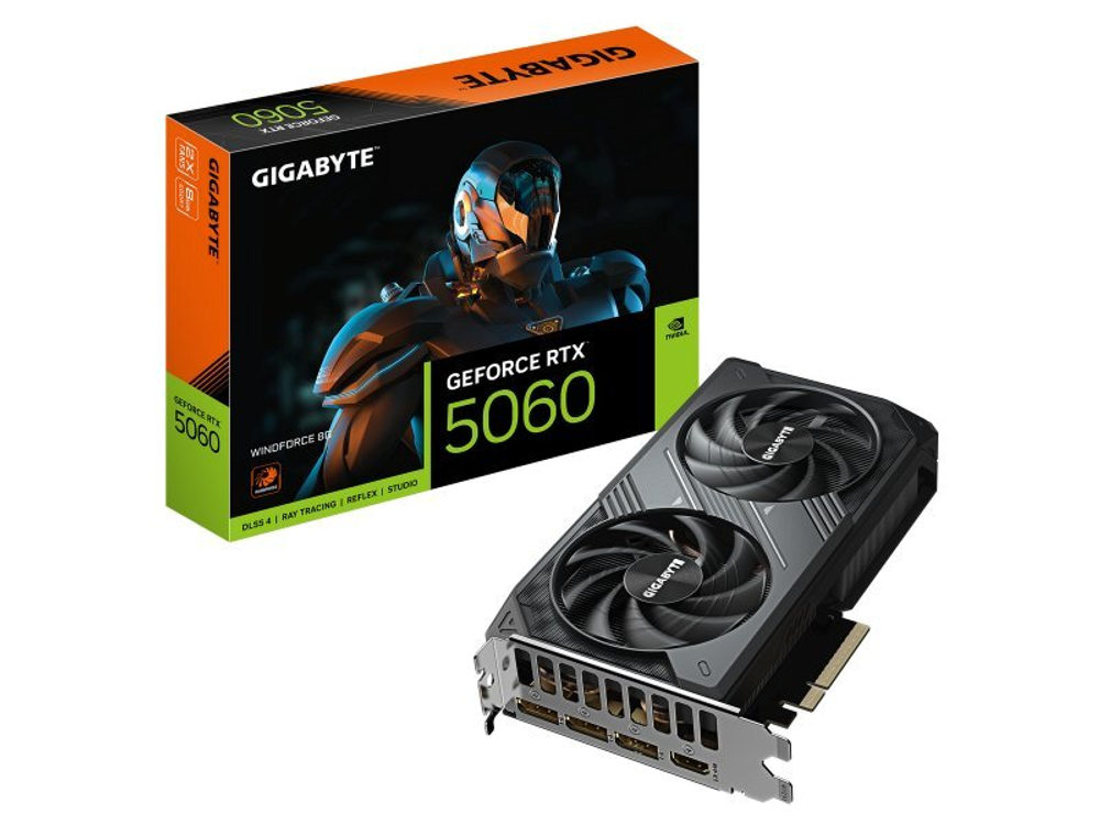 Видеокарта Gigabyte Nvidia GeForce RTX 5060 WINDFORCE [GV-N5060WF2-8GD]
