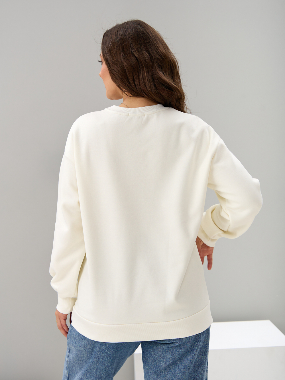 Толстовка Кис-090/экрю-п