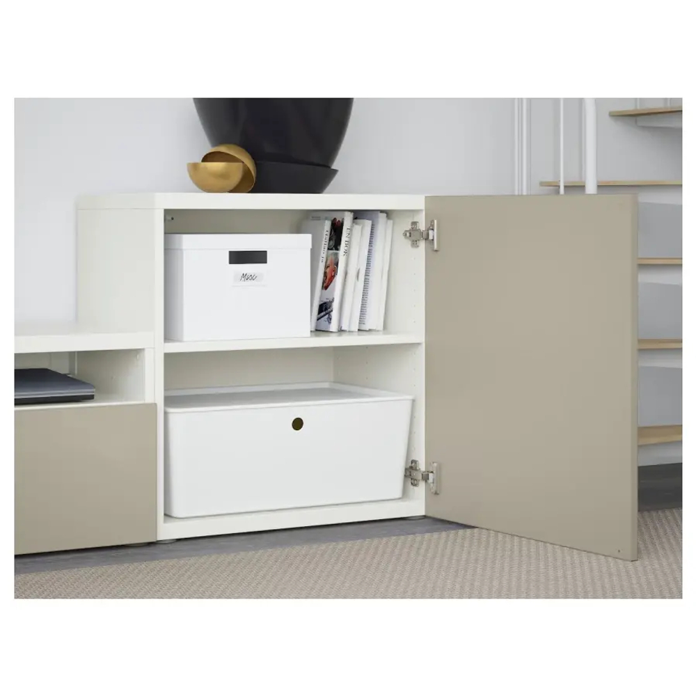 Тумба для ТВ - IKEA BESTÅ/BESTA, 300x42x211 см, серый, Бесто ИКЕА
