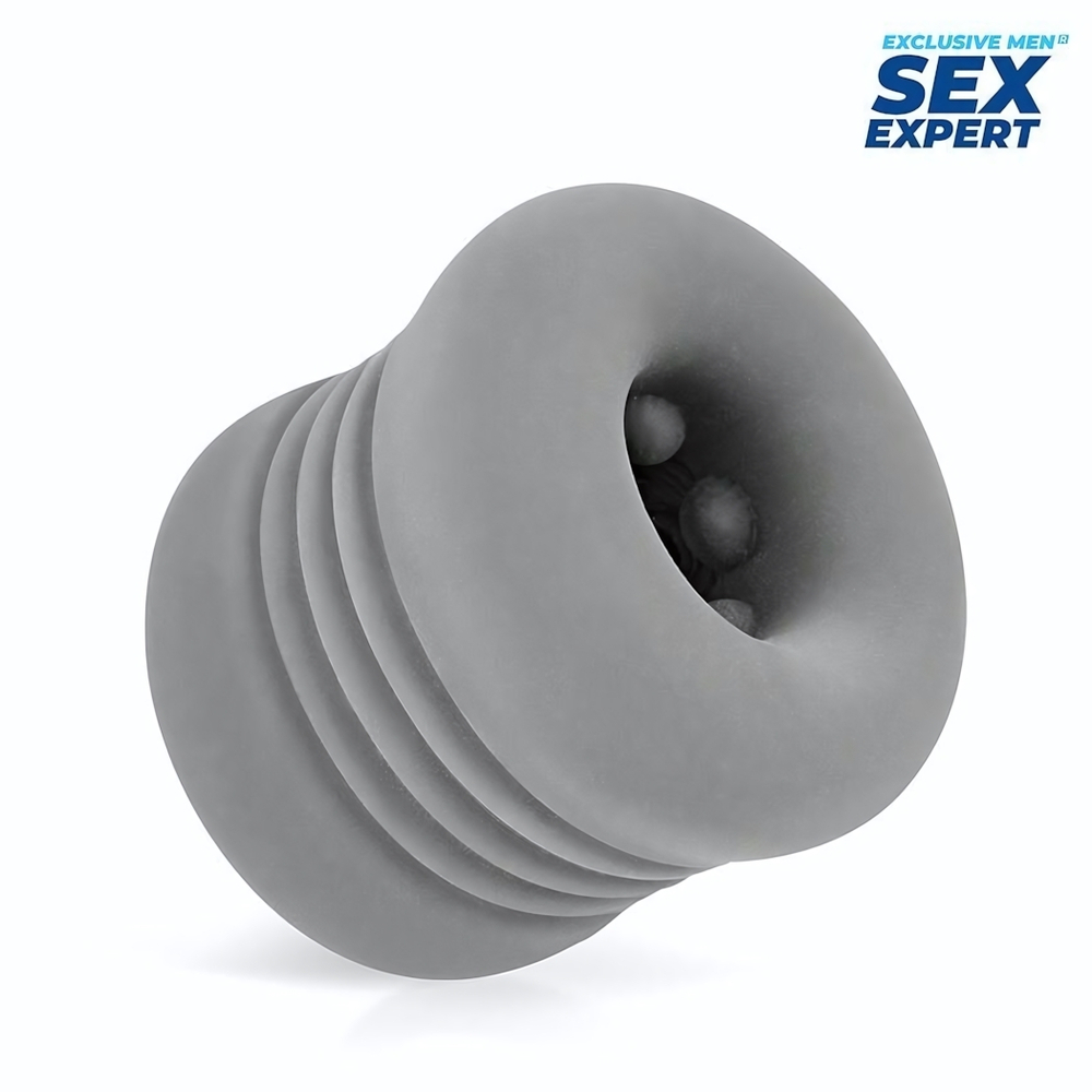 Серый эластичный мини-мастурбатор (Цвет: серый)