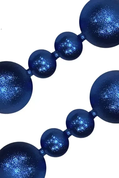 Украшение для высотной ёлки Бусы Искристые., 145 см, пластиковые, синий, ПромЕлка, (БИП-145Blue)