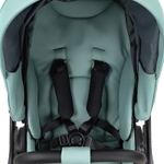 Детская коляска Roan Esso Кожа 3 в 1 с автокреслом Tutis Elo Lux EduSky Black ESSK/214/1 Misti Mint/Grey/руч.Черный