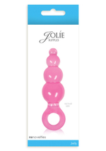 Малая розовая анальная пробка Jolie - Ripples