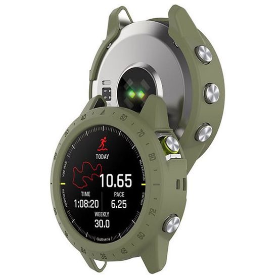 Защитный бампер чехол для часов Garmin MARQ Gen 2 Adventurer Athlete Aviator Captain Golfer материал TPU (Хаки)