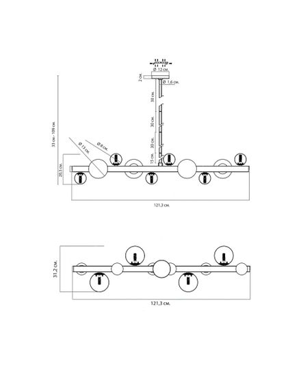 Золотая люстра “Квинт”