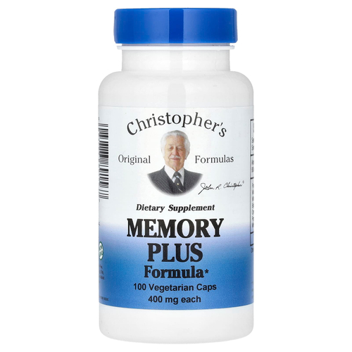 Christopher's Original Formulas, Memory Plus Formula, 100 вегетарианских капсул