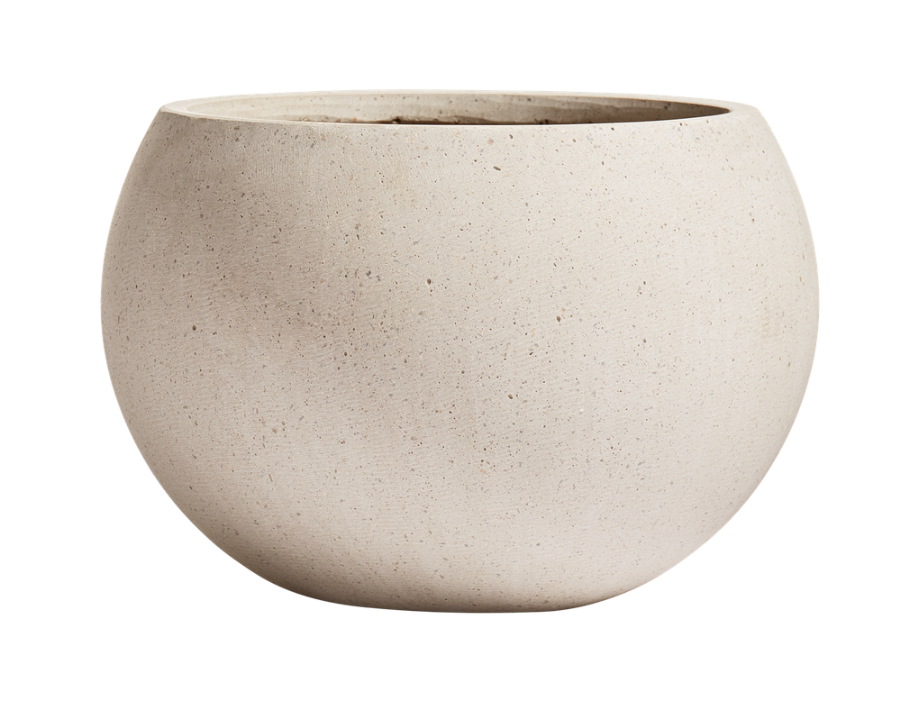 Кашпо TREEZ Effectory - Beton - Полусфера - Белый песок