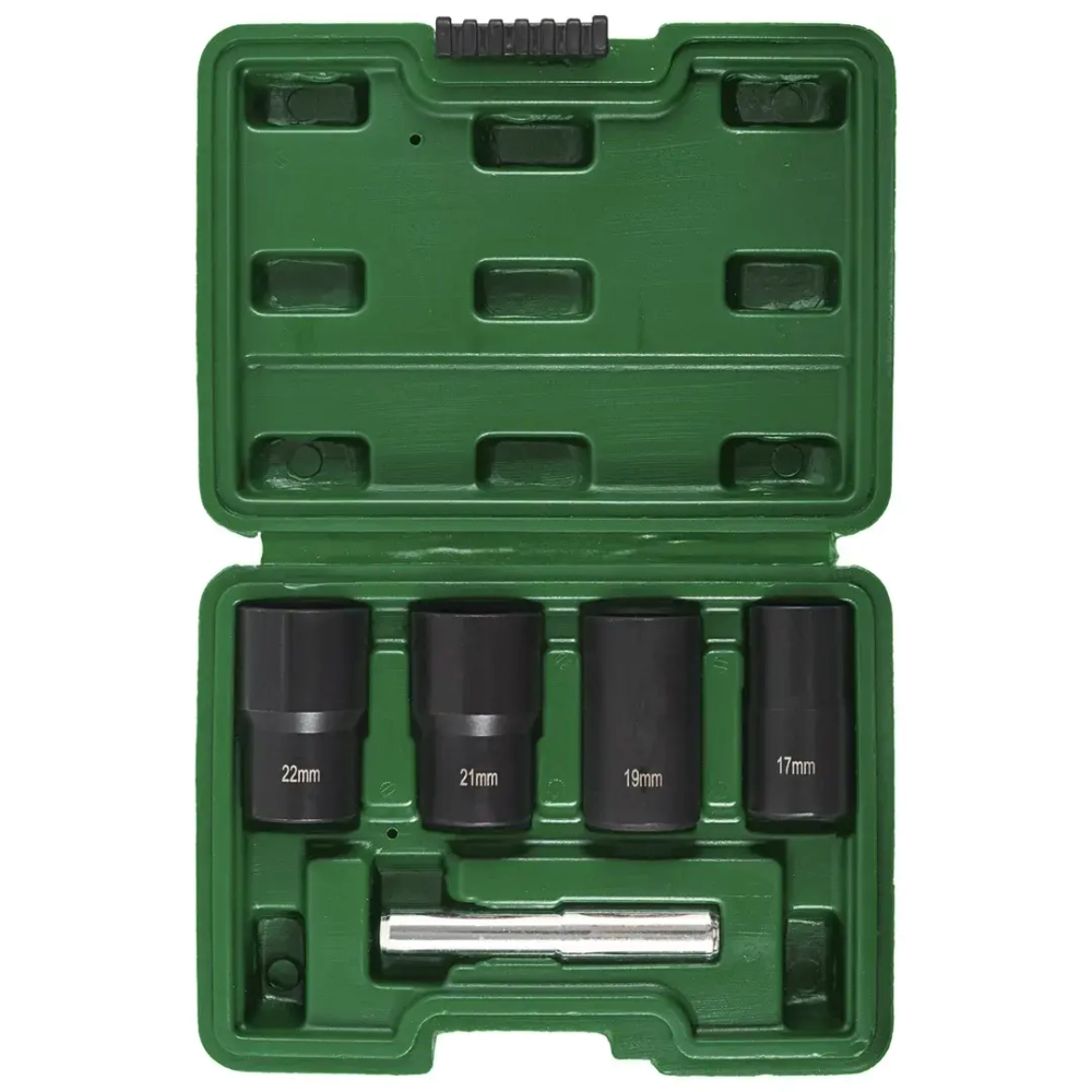 Набор головок-экстракторов для поврежденных болтов/гаек 5пр. 1/2''(17,19,21,22мм), в кейсе RockForce##Rock FORCE RF-906U2