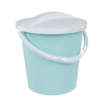 Ведро пластиковое с крышкой 8 л светло-бирюзовое, крышка белая РП-1016