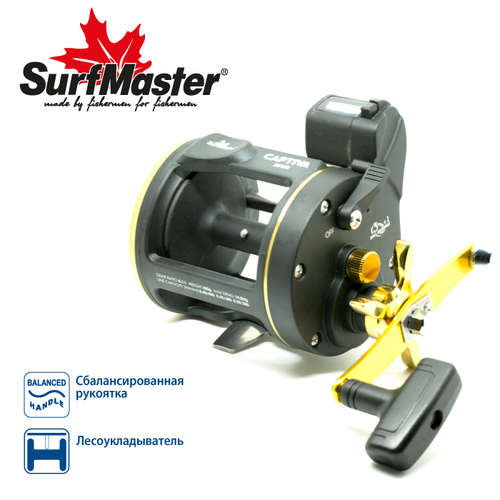 Катушка мультипликаторная Surf Master Captiva 2020R со счетчиком