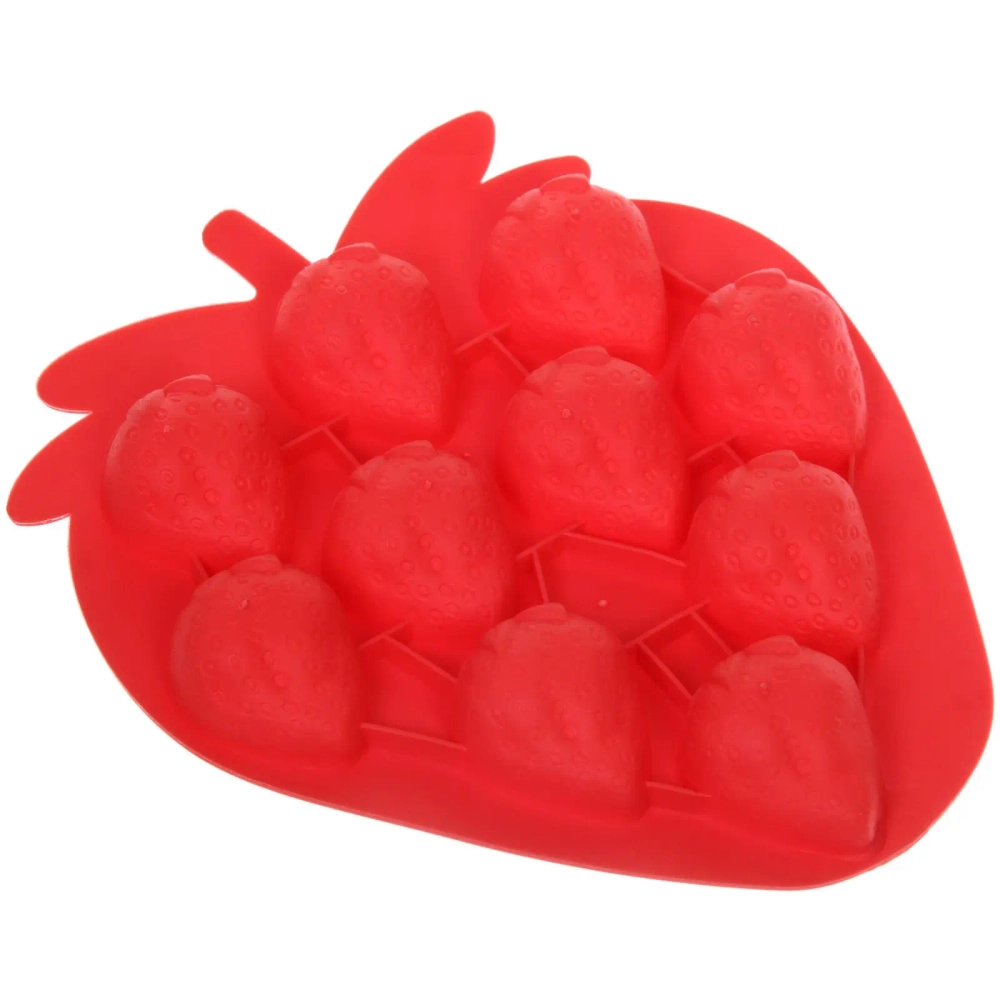 Форма для льда силиконовая «Клубничка» 18*16см, цвета микс