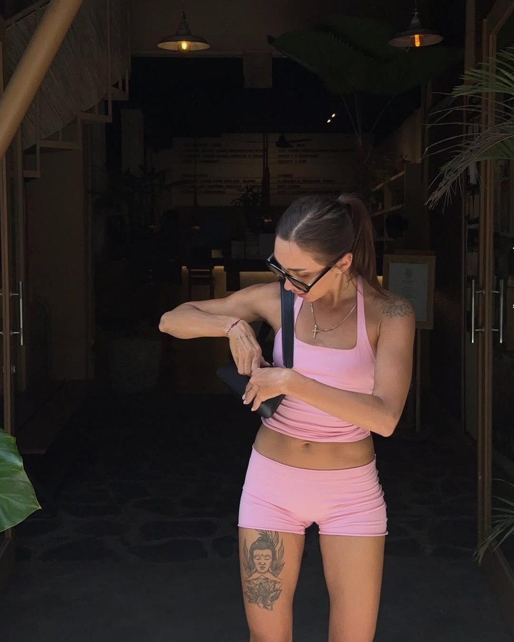 pink halter top