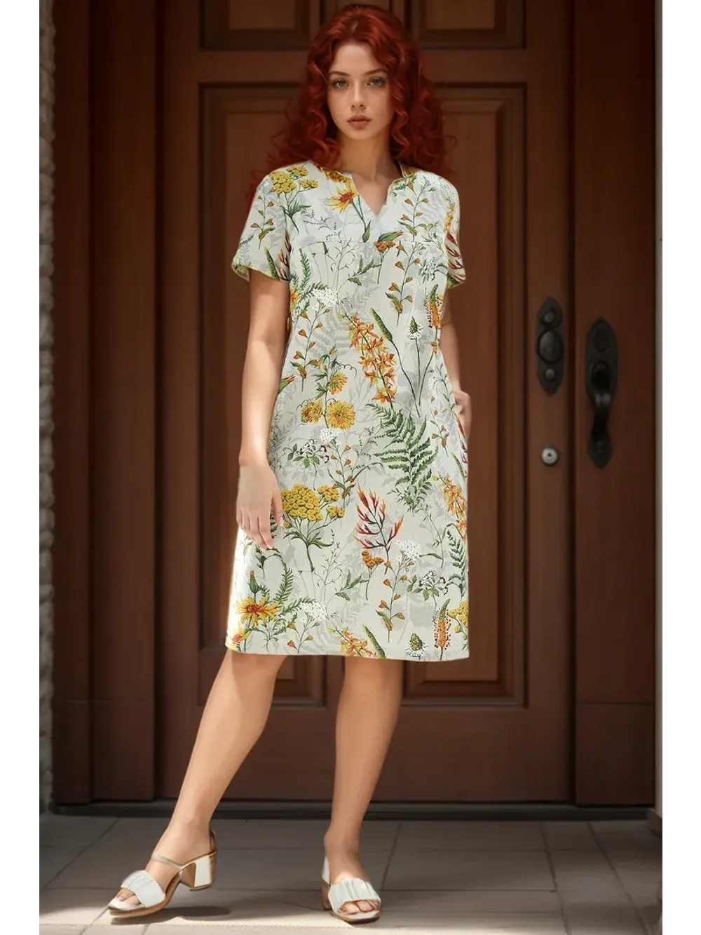 платье льняное летнее