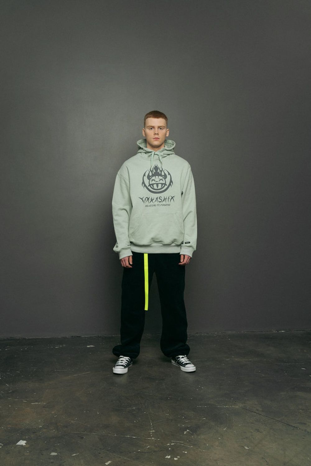 Худи YMKASHIX Hellcome Firedise Фисташковый