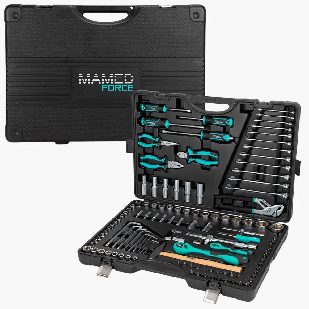 Набор инструментов 122 пр. 1/4'',1/2''(6гр.)(4-32мм) MAMEDFORCE MF-38901