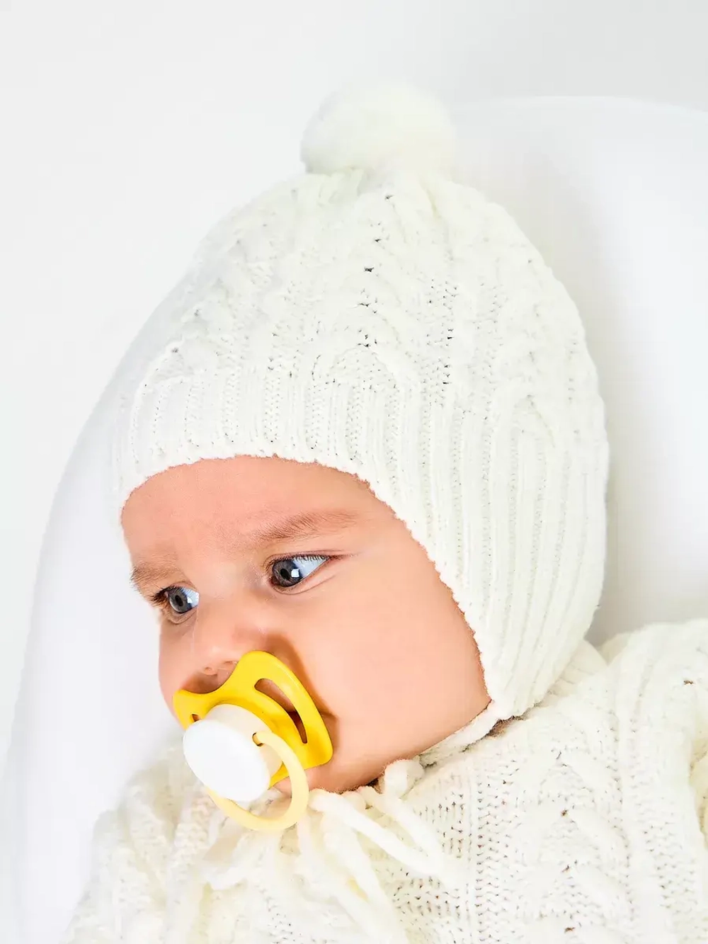 вязаный костюм для новорожденных