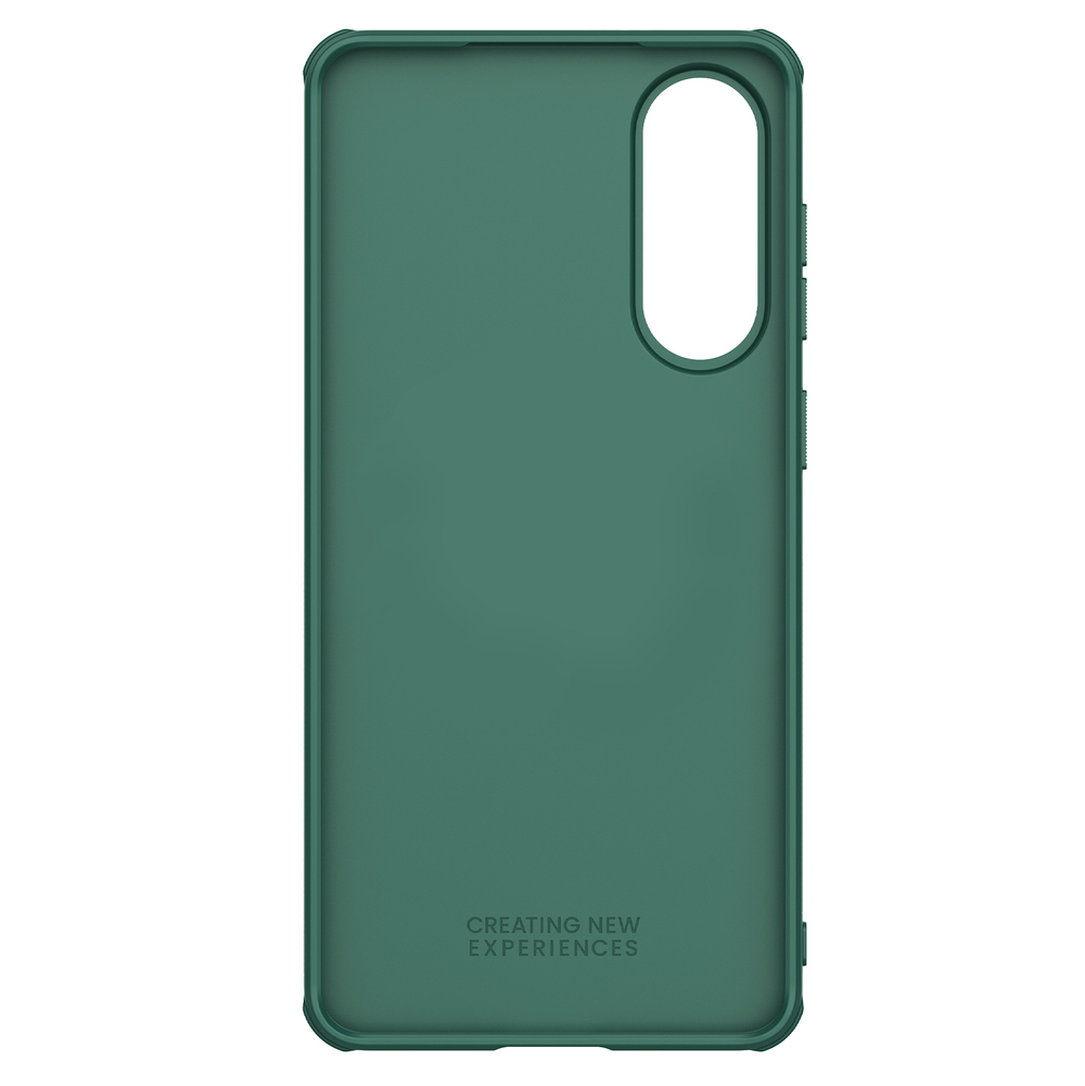 Усиленный чехол зеленого цвета (Dark Green) от Nillkin для Samsung Galaxy S25 Edge, серия Super Frosted Shield Pro