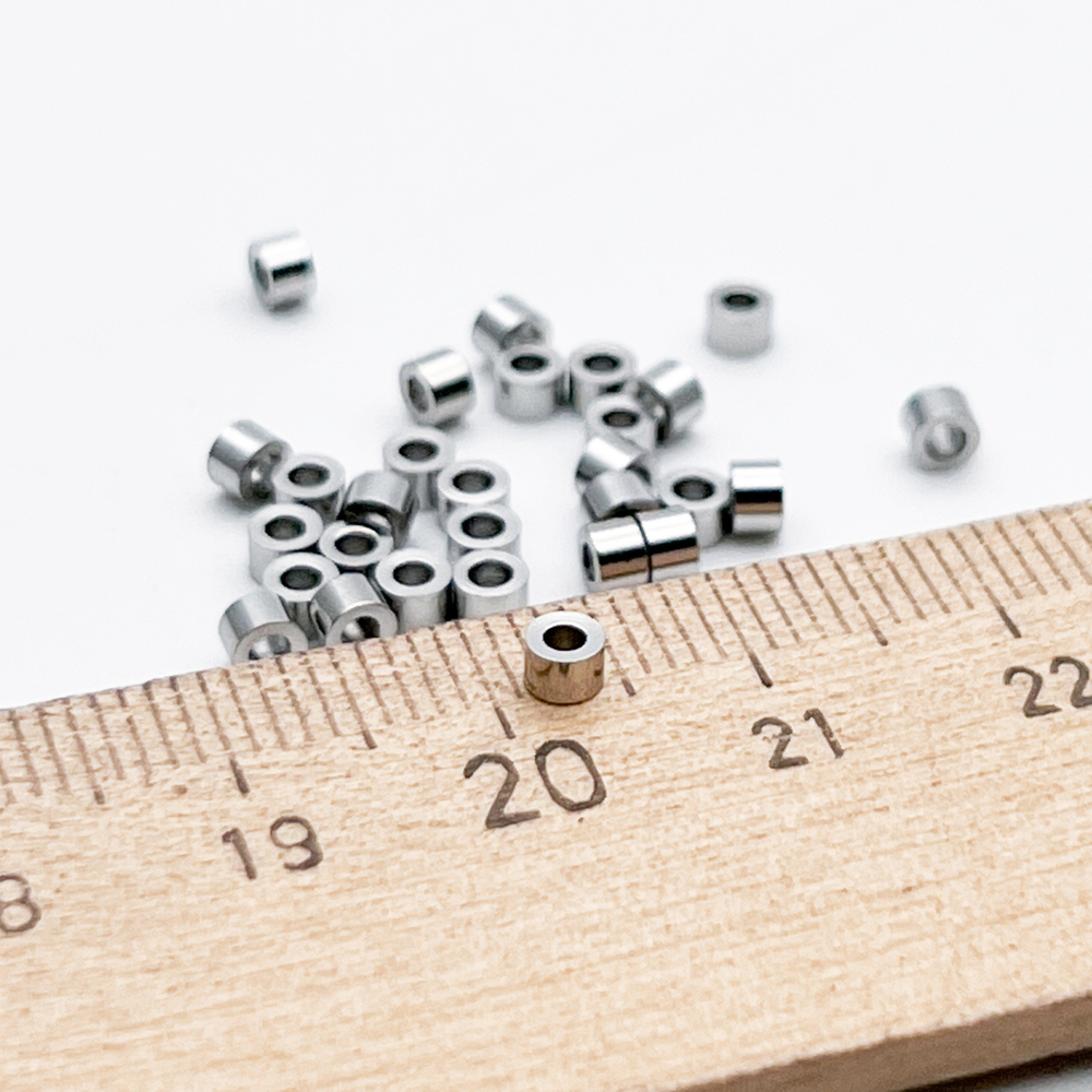 Бусина Рондель, сталь, размер 3*2 мм, цена за 10 штук