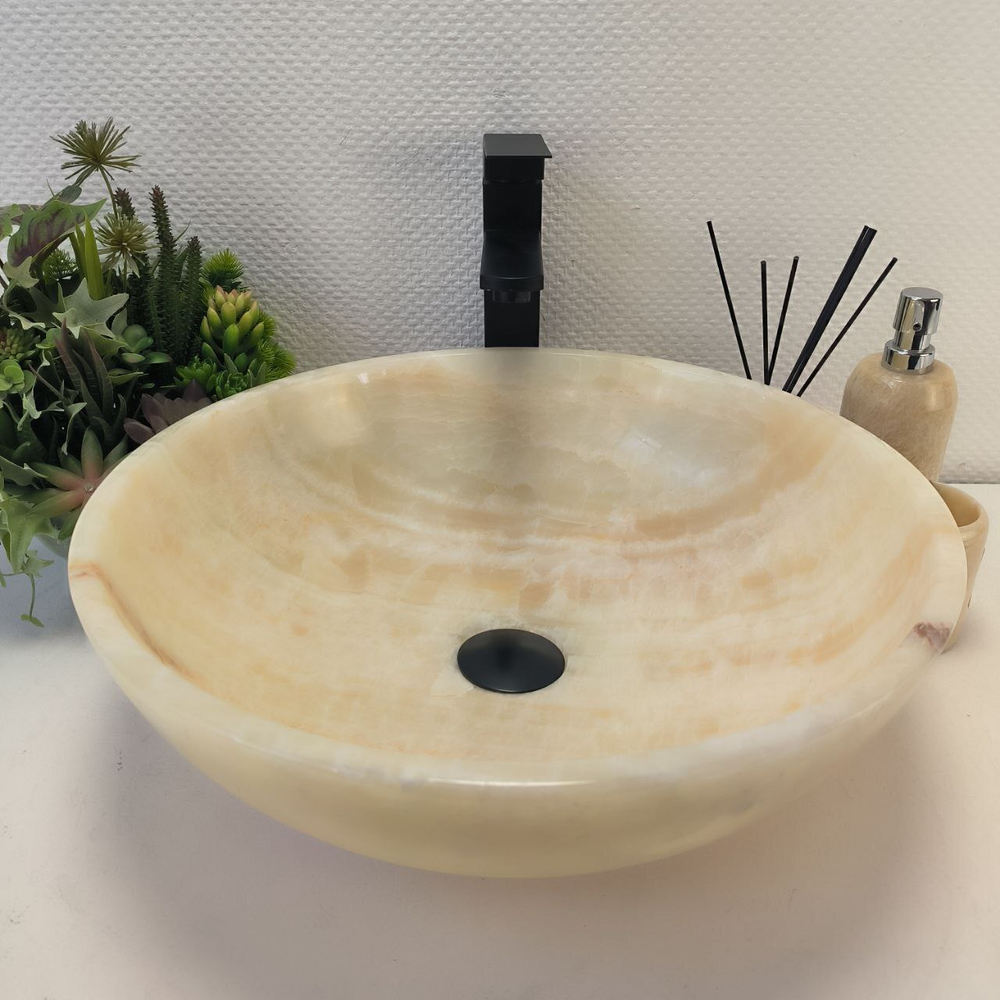 Раковина из оникса Bowl Yellow TinLip BO-62941 45*45*15 41