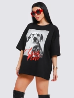 Футболка женская оверсайз принт