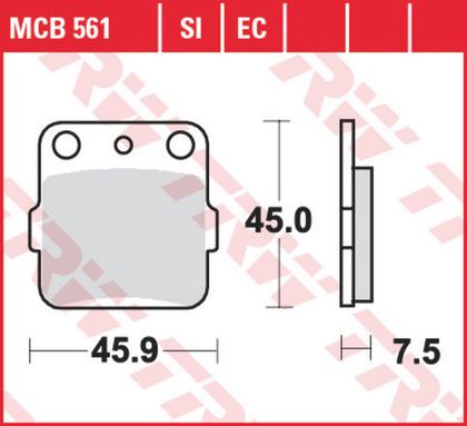 Колодки тормозные дисковые TRW MCB561SI