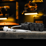 Шнур сетевой Energy Series, ПВС, 1,5 м, 2 x 1,5 мм, с неразборной вилкой, белый, Denzel