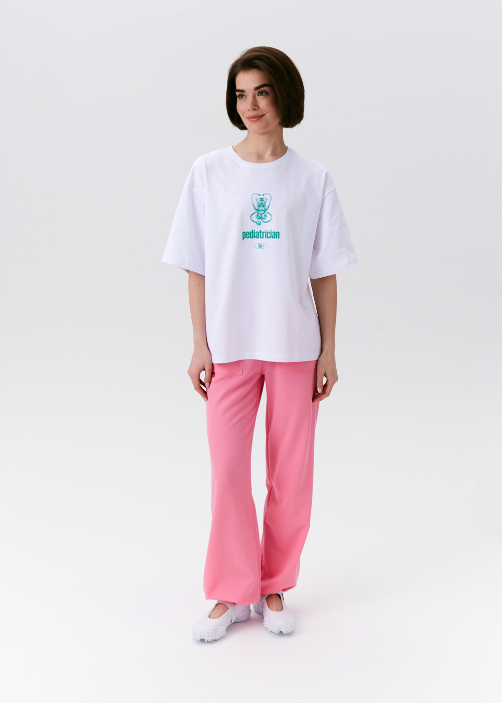 Брюки свободные медицинские женские Йошо, бабл