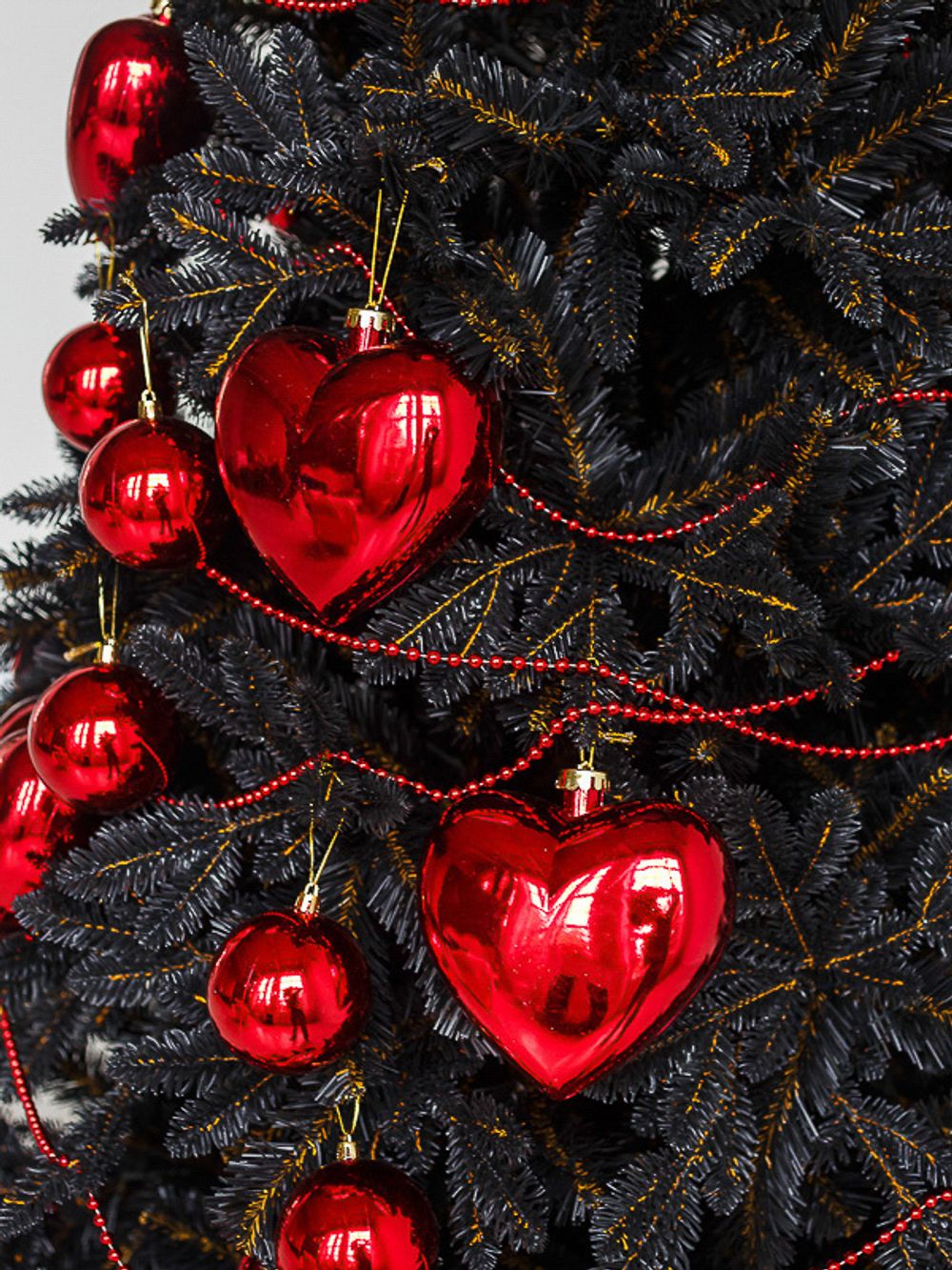 Искусственная черная елка «Одри» (Литая+пвх) 240 см / 2,4 м