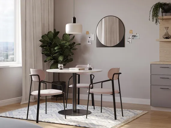 Стул Ror, Round, розовый велюр