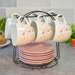 Чайный набор 12 предметов 240мл на подставке, 202385