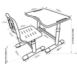 Комплект растущей детской мебели Fundesk Sole II парта + стул