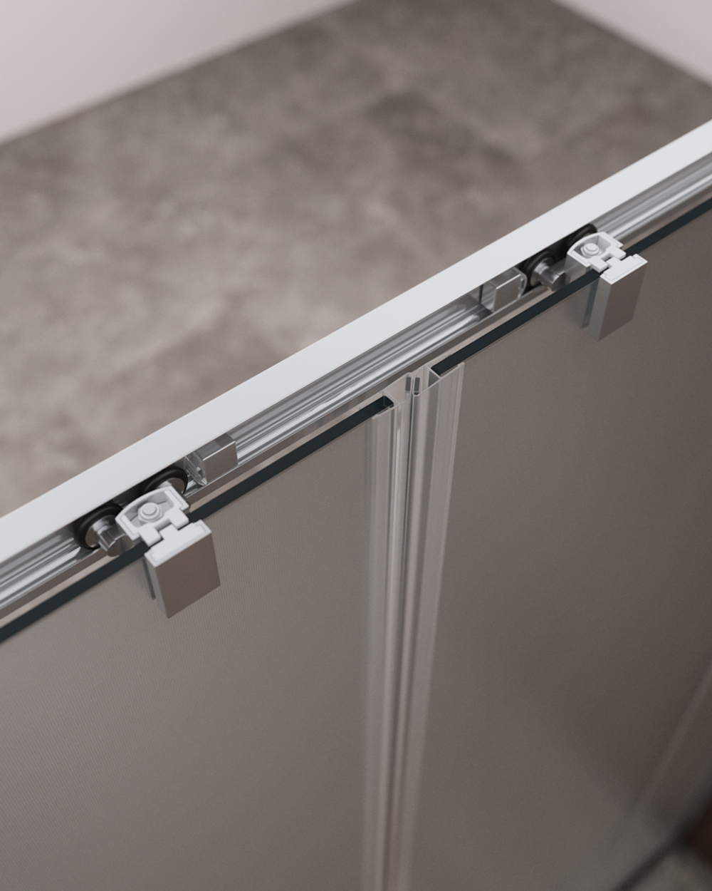 Дверь в проём Cezares MOLVENO-BF-2-170-P-Cr, 170х195, профиль хром, стекло Punto матовое